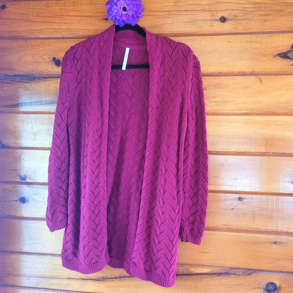 Leo & Nicole open front knit cardigan